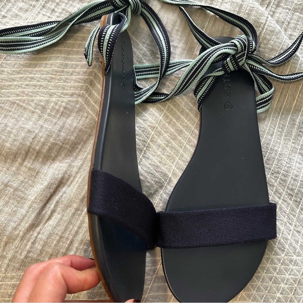 Women's Rothy's 'The Wrap' Sandal size 9.5 Discontinued Model–Collectible) navy - Picture 4 of 13